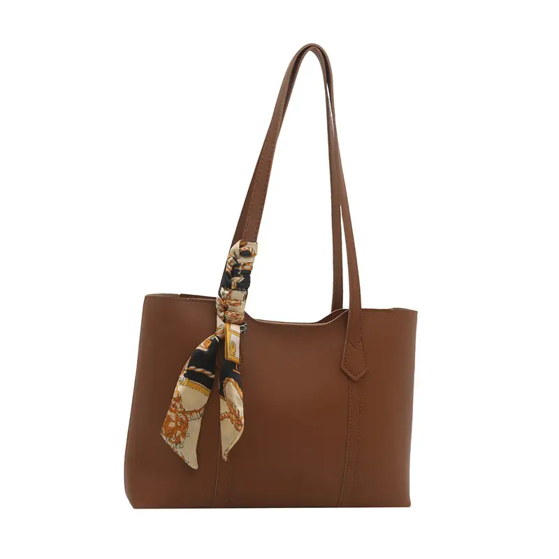 Brown Leather Shoulder Bag for Women College Student - Image 9