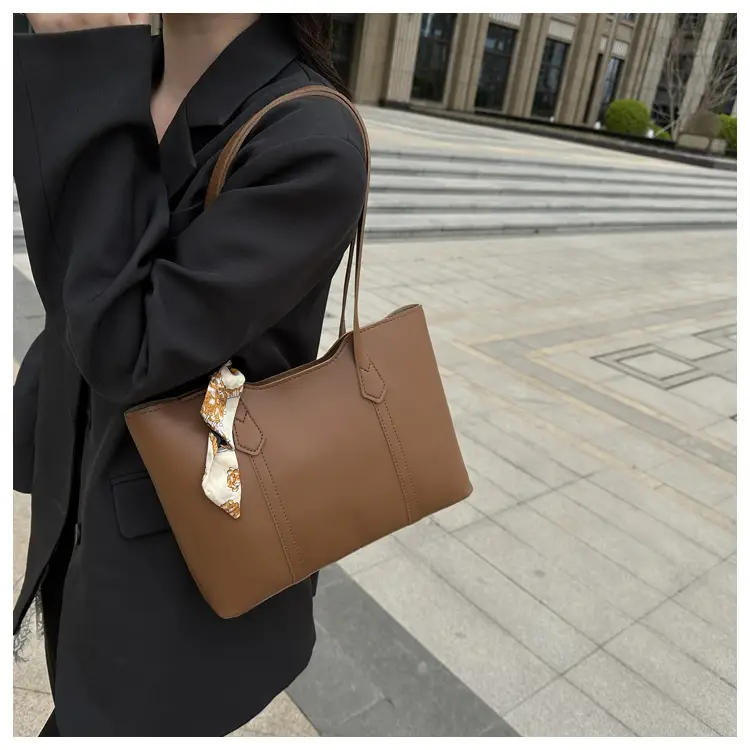 Brown Leather Shoulder Bag for Women College Student — feature 17
