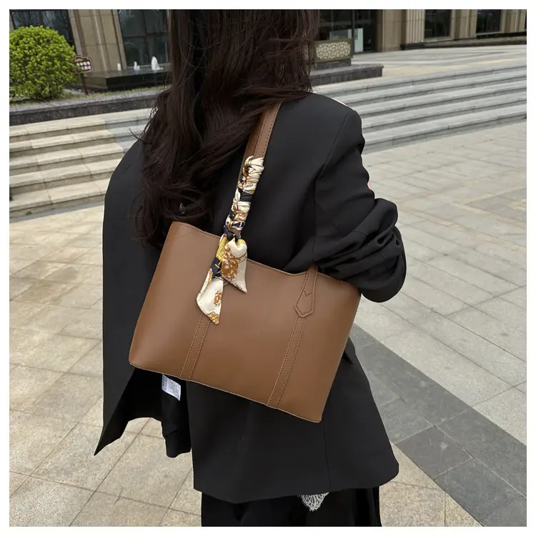 Brown Leather Shoulder Bag for Women College Student — feature 19