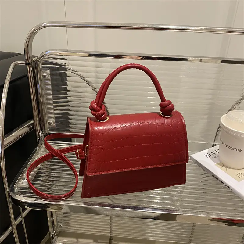 Women's 2025 Pure Color Square Handbag Niche Design - Image 6
