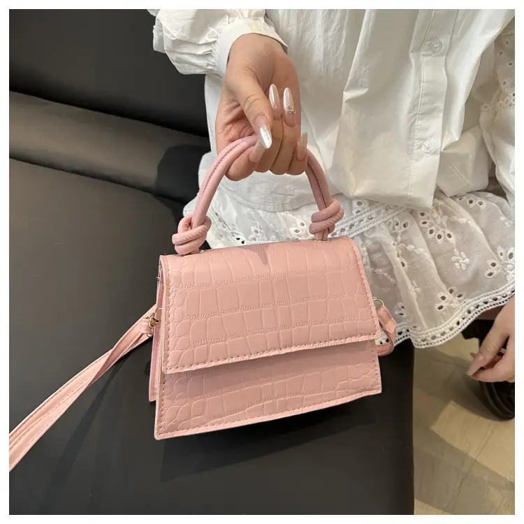 Women's 2025 Pure Color Square Handbag Niche Design — feature 14