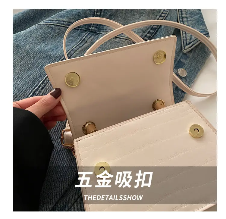 Women's 2025 Pure Color Square Handbag Niche Design — feature 6