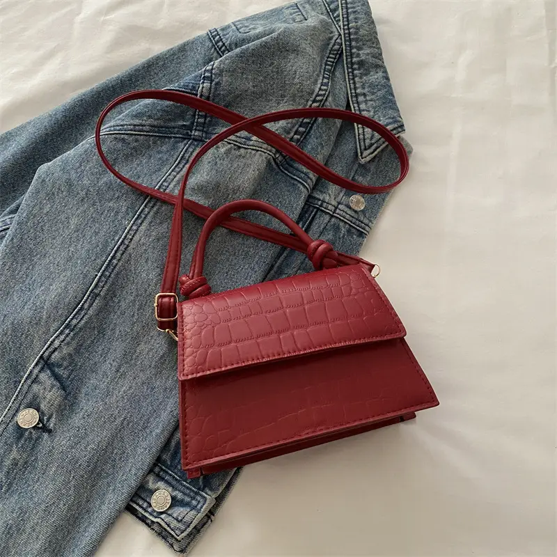 Women's 2025 Pure Color Square Handbag Niche Design - Image 4