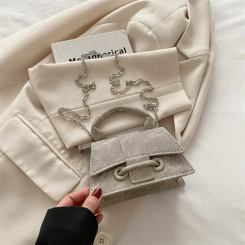Light Grey Shoulder Crossbody Handbag for Women - Image 3