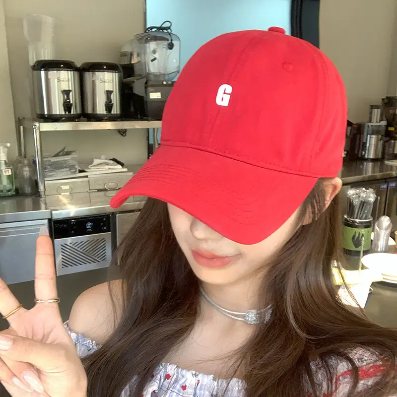 Women's Black Lettered Baseball Cap with Soft Top - Image 12