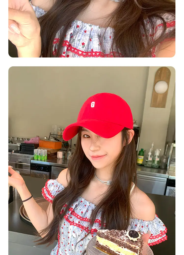 Women's Black Lettered Baseball Cap with Soft Top — feature 15