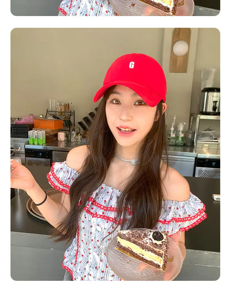 Women's Black Lettered Baseball Cap with Soft Top — feature 16