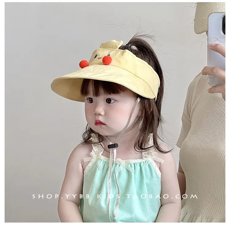 Baby Sun Hat with Duck Tongue & Large Bristle Pink — feature 3