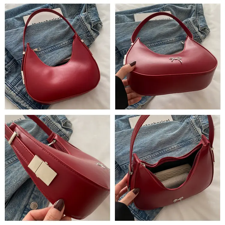 Red Textured Crossbody Bag for Women 2025 — feature 8