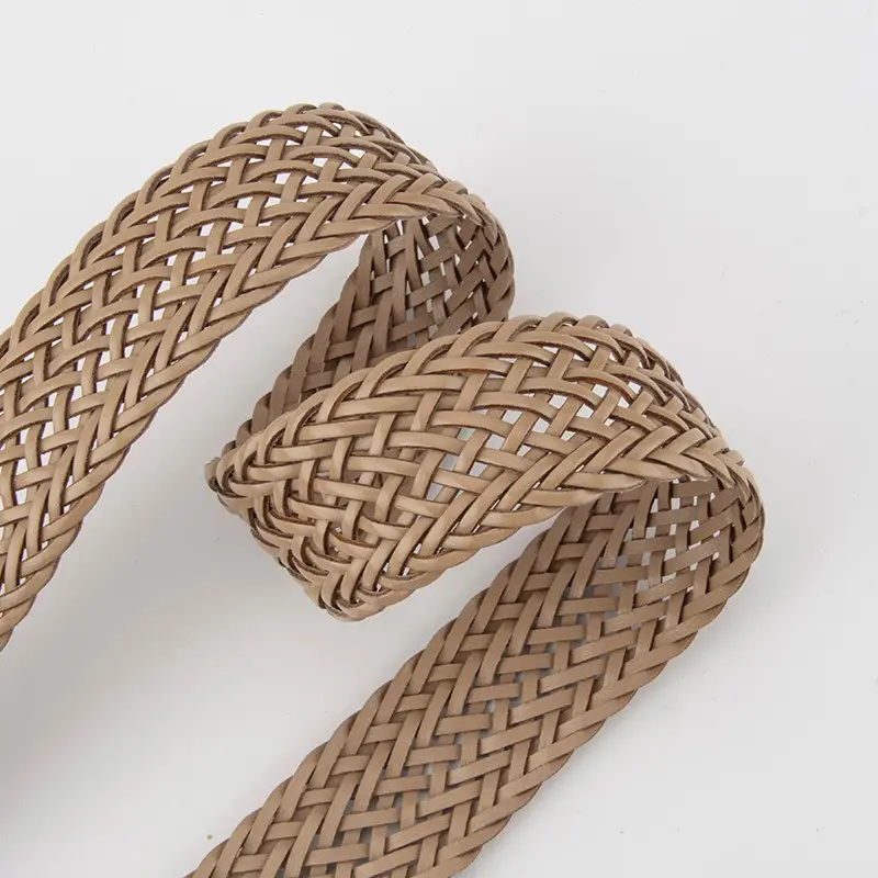 Korean Style Woven Belt for Women White Black Gold - Image 10