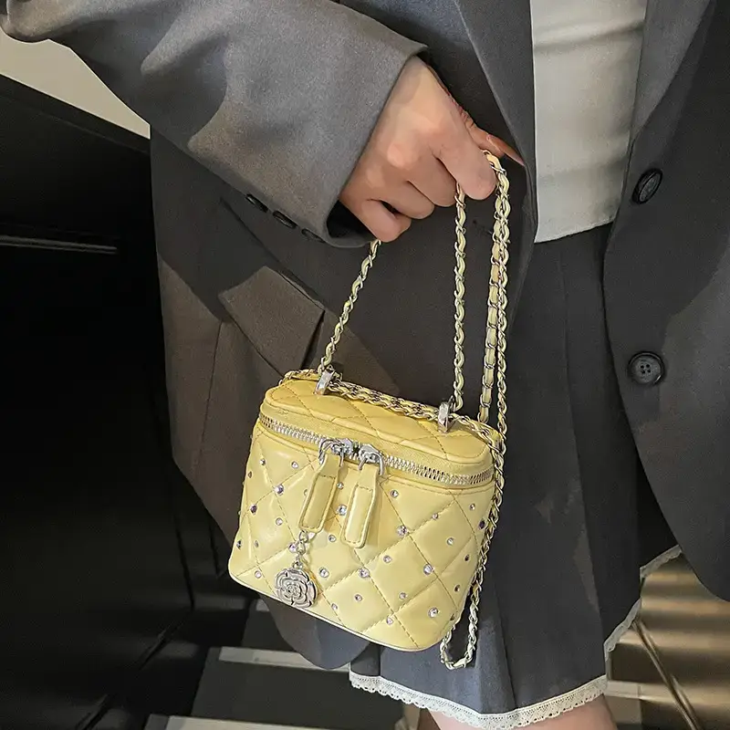 Studded Mini Crossbody Bag with Chain Strap - Image 7