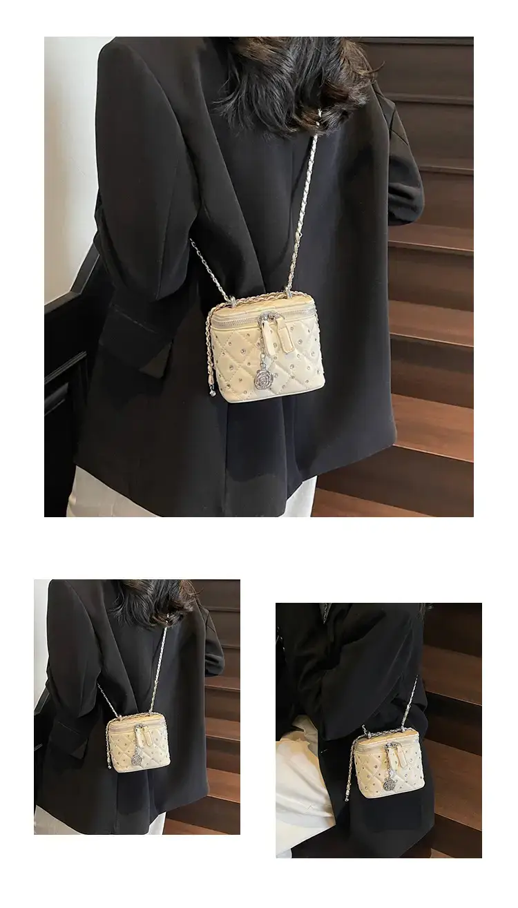 Studded Mini Crossbody Bag with Chain Strap — feature 10