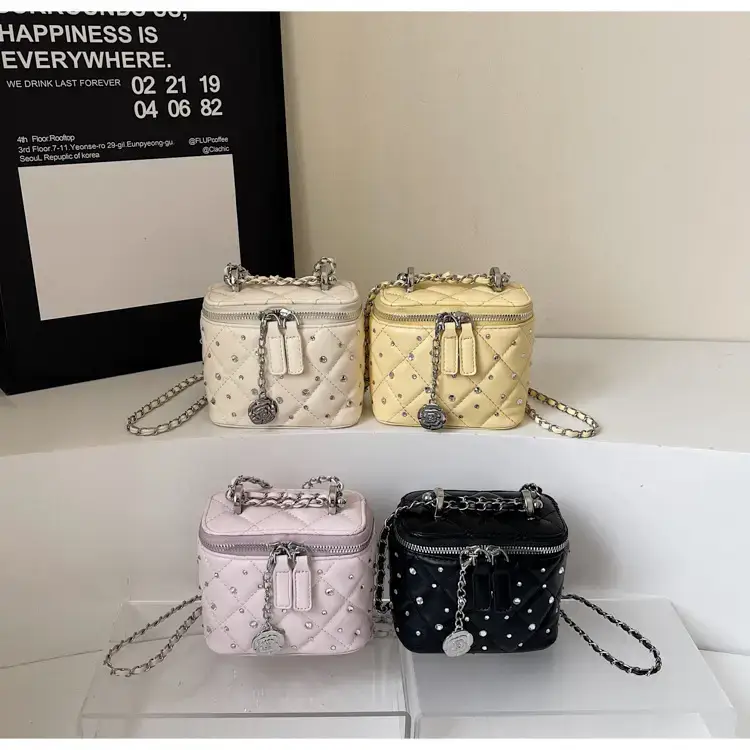 Studded Mini Crossbody Bag with Chain Strap — feature 13