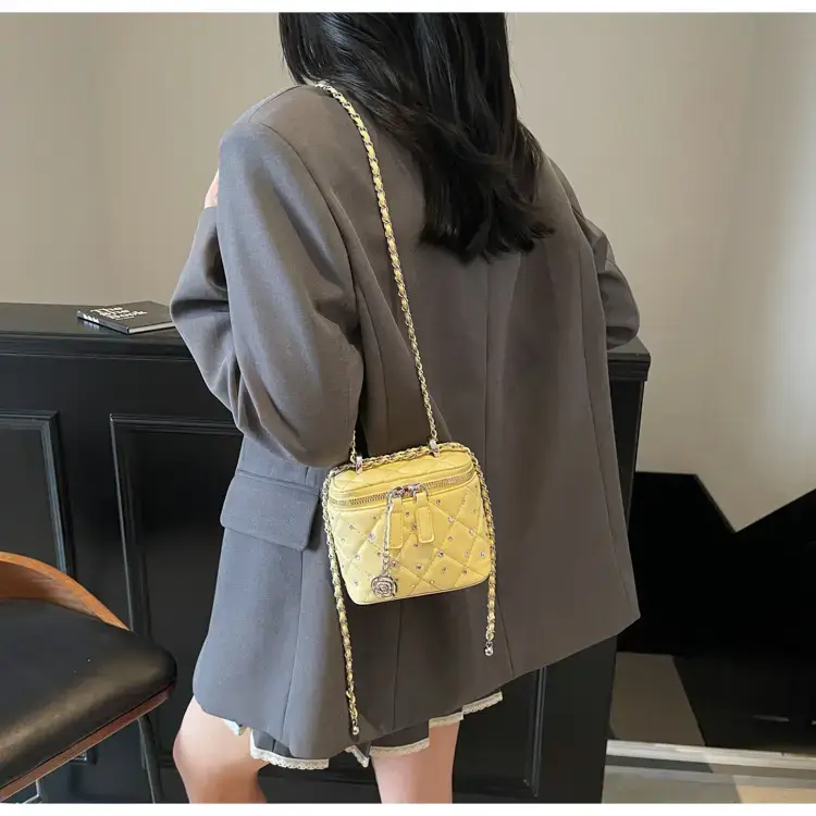 Studded Mini Crossbody Bag with Chain Strap — feature 19