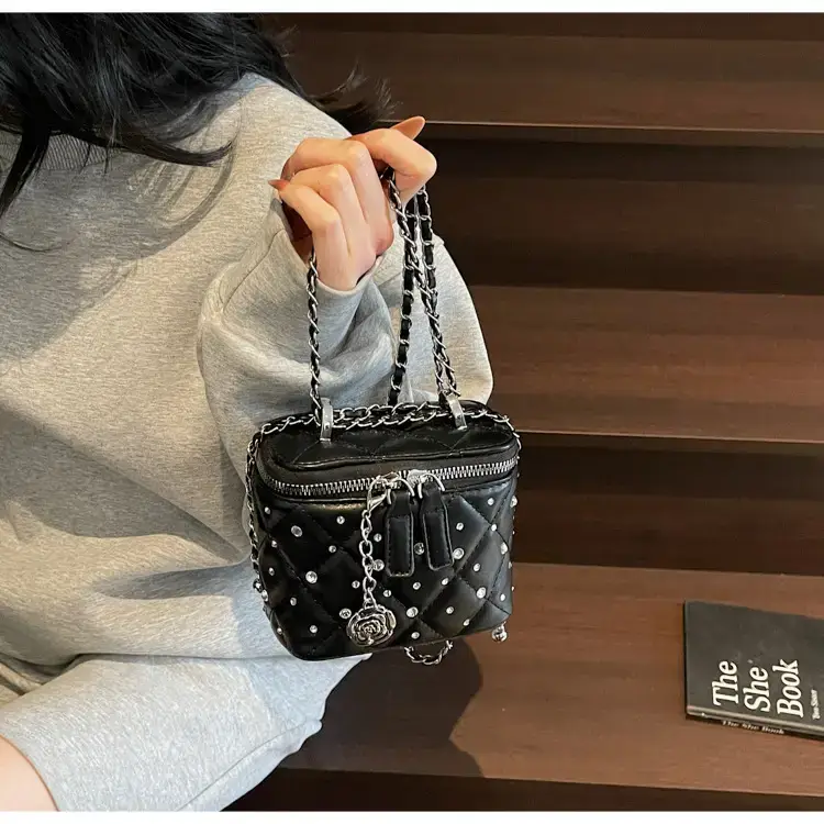Studded Mini Crossbody Bag with Chain Strap — feature 22