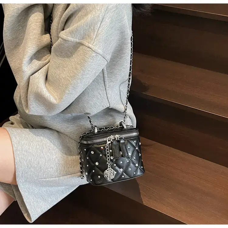 Studded Mini Crossbody Bag with Chain Strap — feature 24