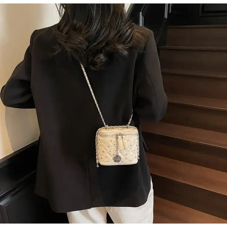 Studded Mini Crossbody Bag with Chain Strap — feature 26