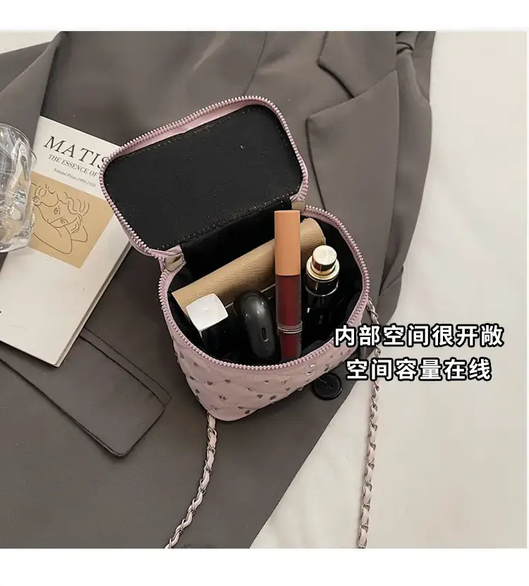 Studded Mini Crossbody Bag with Chain Strap — feature 8