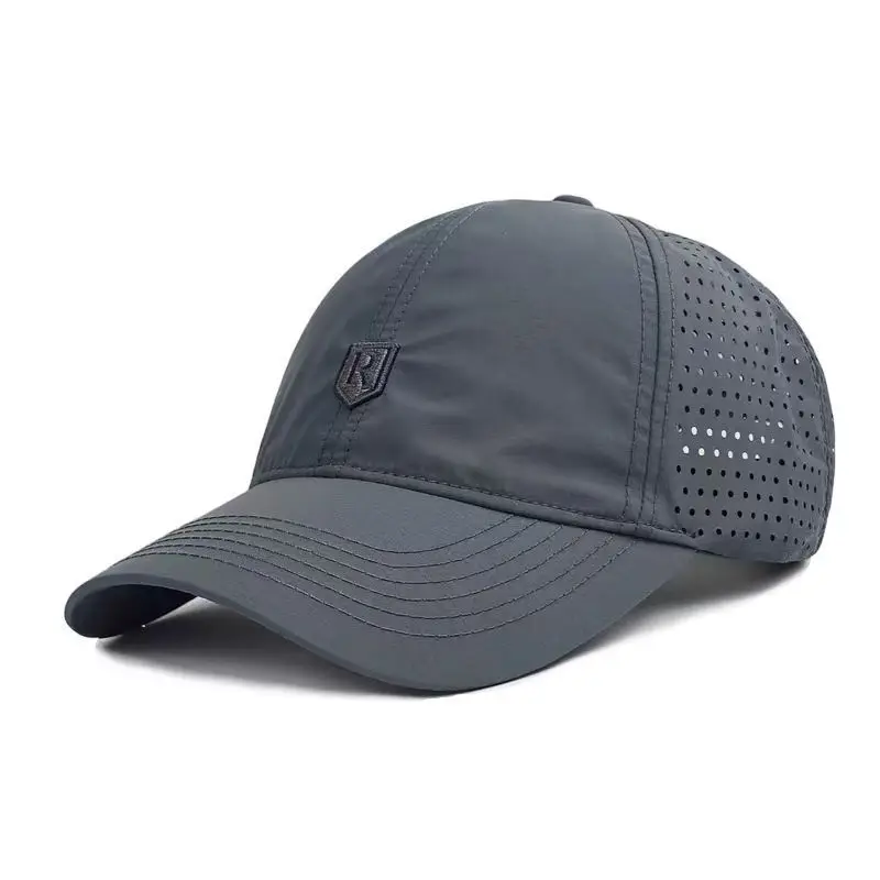 Men's Blue Mesh Big Head Cap with Perforation - Image 6