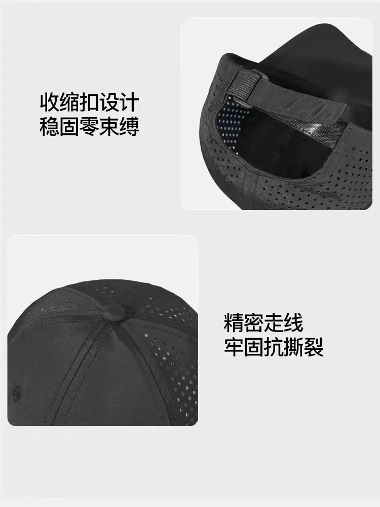 Men's Blue Mesh Big Head Cap with Perforation — feature 11