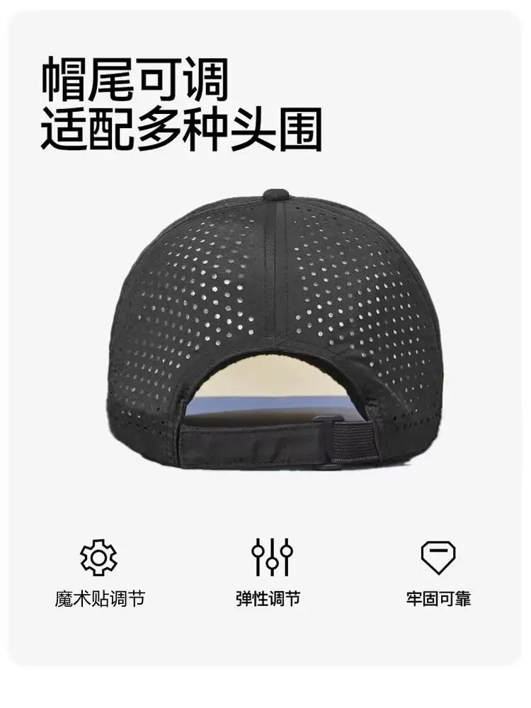 Men's Blue Mesh Big Head Cap with Perforation — feature 7