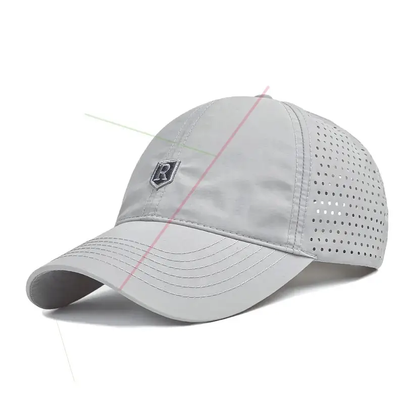 Men's Blue Mesh Big Head Cap with Perforation - Image 4