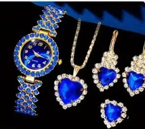 Cheyin European and American Ins Cross-Border Popular Women's Watch Rhinestone Jewelry Hot Selling Colored Diamond British Watch Women's Watch Exquisite Set