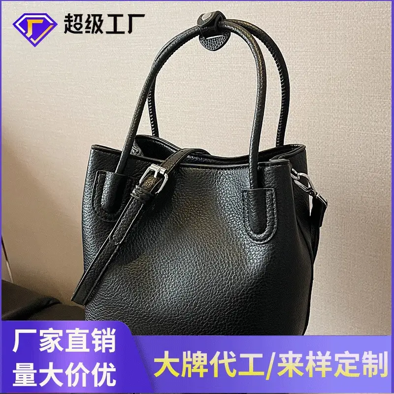Women Crossbody Bag Black Leather Summer Commuter