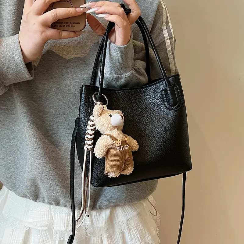Women Crossbody Bag Black Leather Summer Commuter