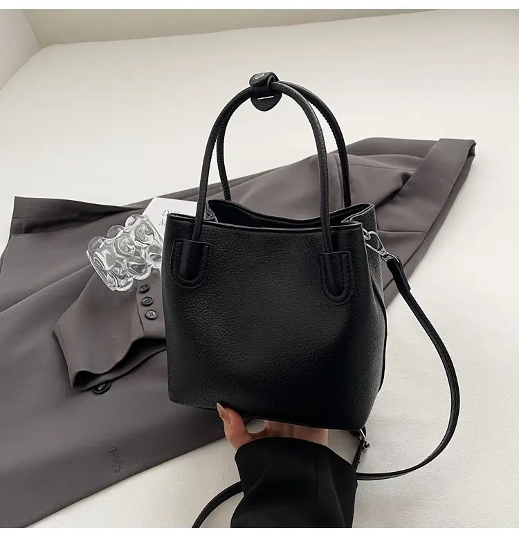 Women Crossbody Bag Black Leather Summer Commuter
