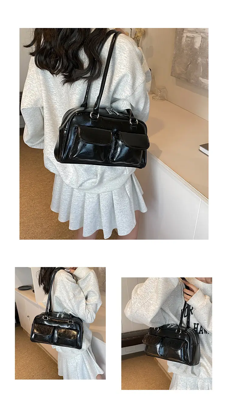 Women's Maroon Leather Commuter Handbag 2025 New Arrival — feature 11