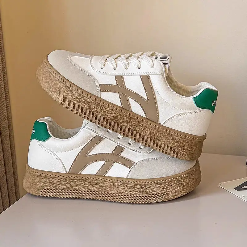 Women's Green Canvas Casual Sneakers 2025 Spring Autumn - Image 5