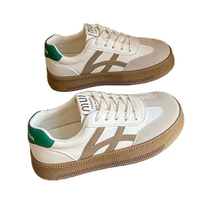 Women's Green Canvas Casual Sneakers 2025 Spring Autumn - Image 6