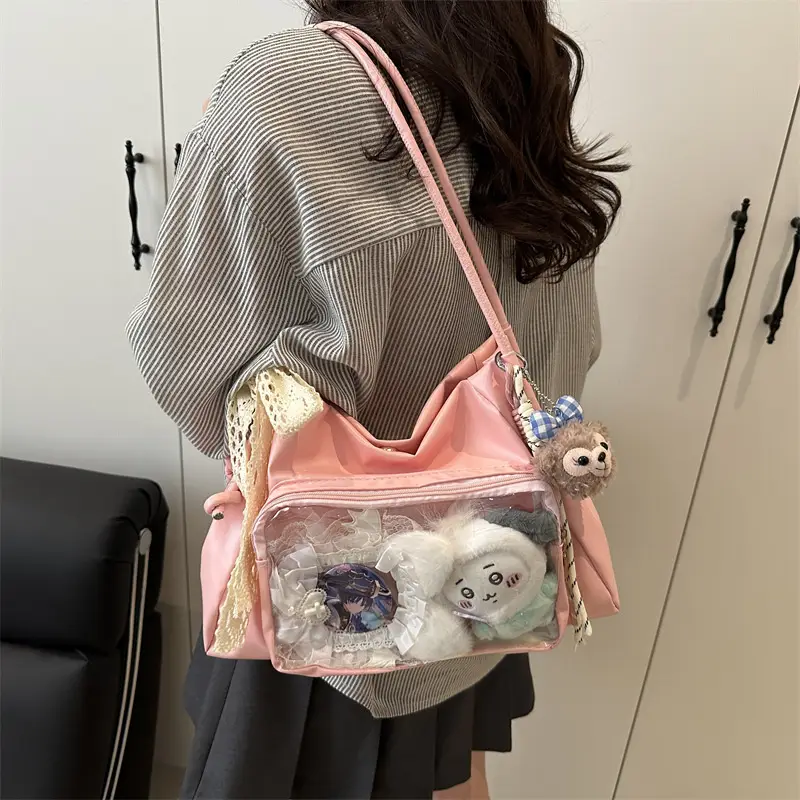 Cute Cartoon Transparent Shoulder Bag for Women - Image 4