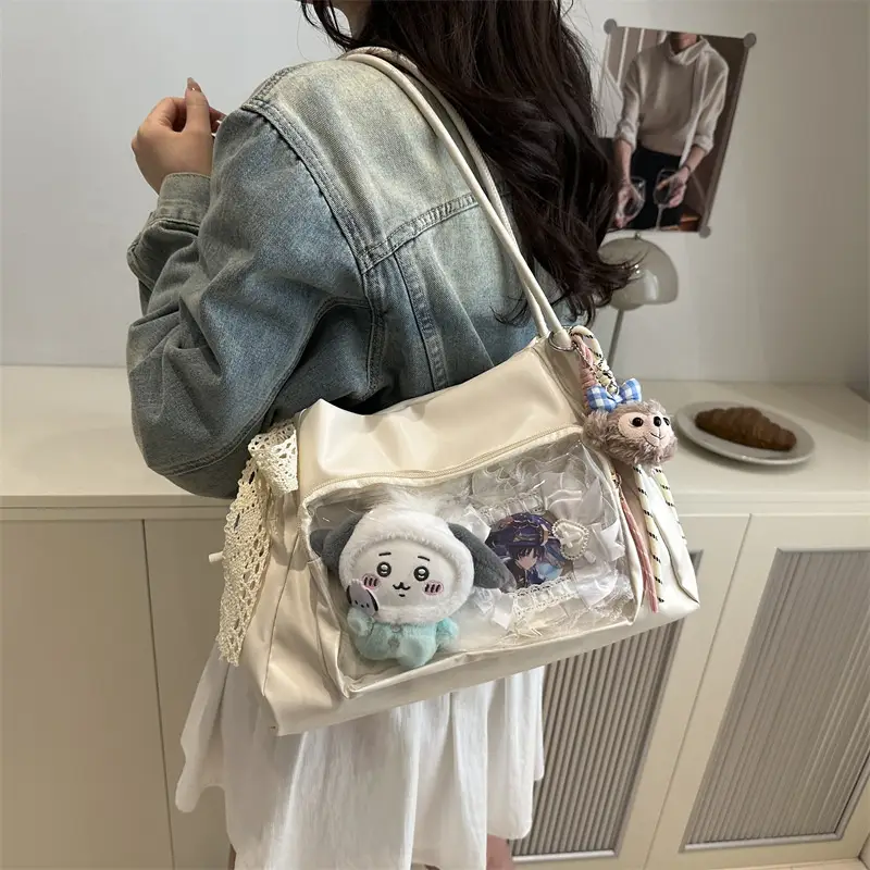 Cute Cartoon Transparent Shoulder Bag for Women - Image 7