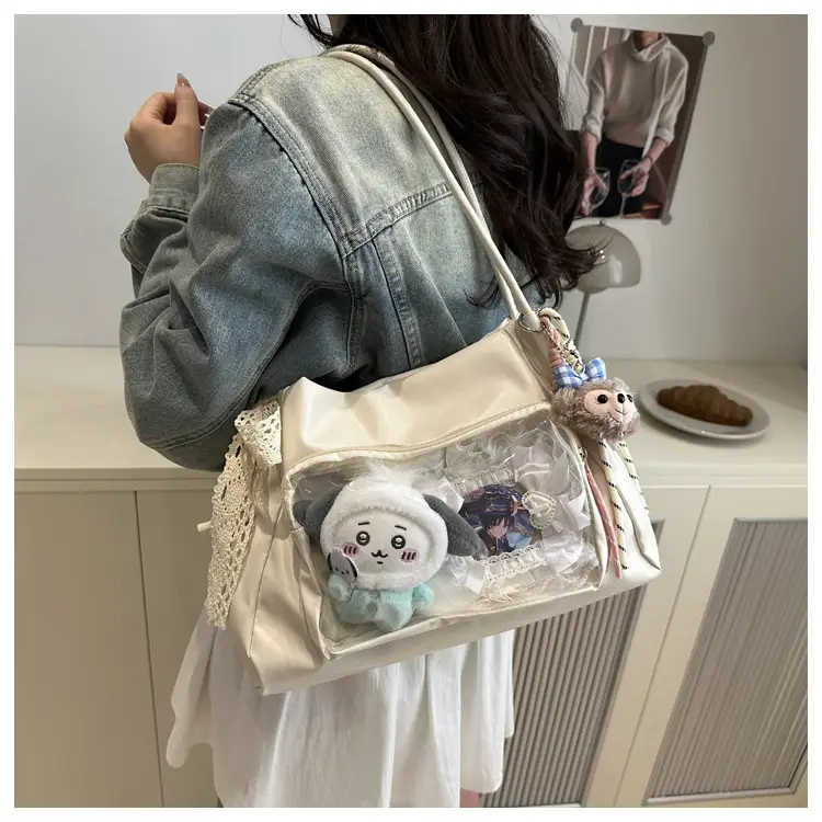 Cute Cartoon Transparent Shoulder Bag for Women — feature 13