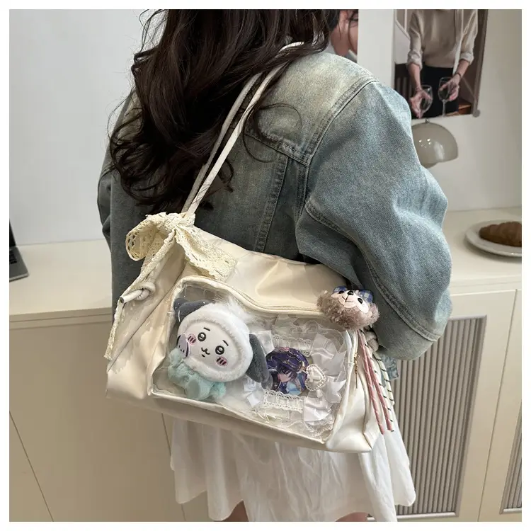Cute Cartoon Transparent Shoulder Bag for Women — feature 14