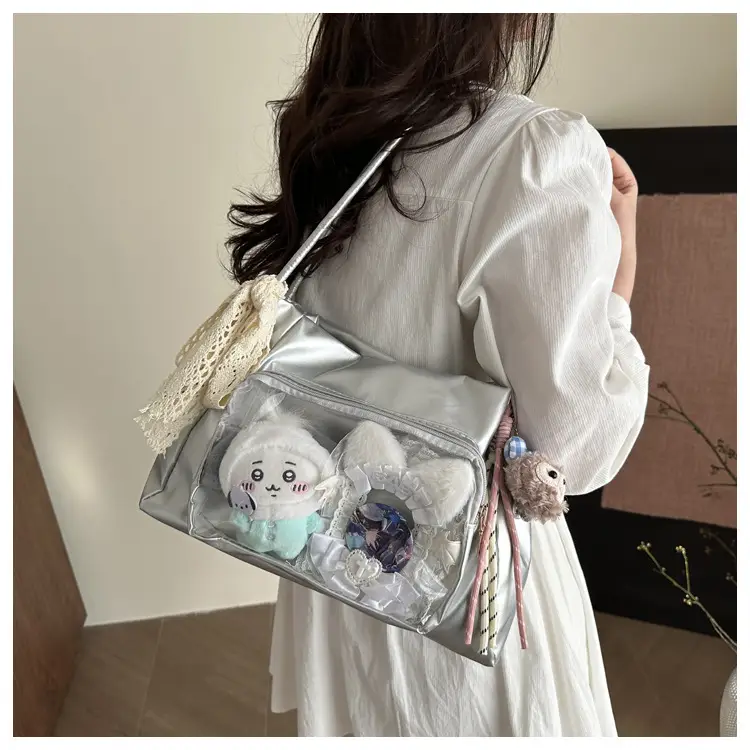 Cute Cartoon Transparent Shoulder Bag for Women — feature 19