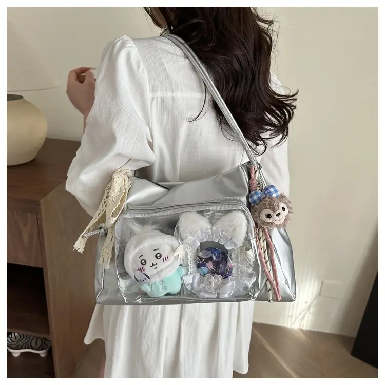 Cute Cartoon Transparent Shoulder Bag for Women — feature 20