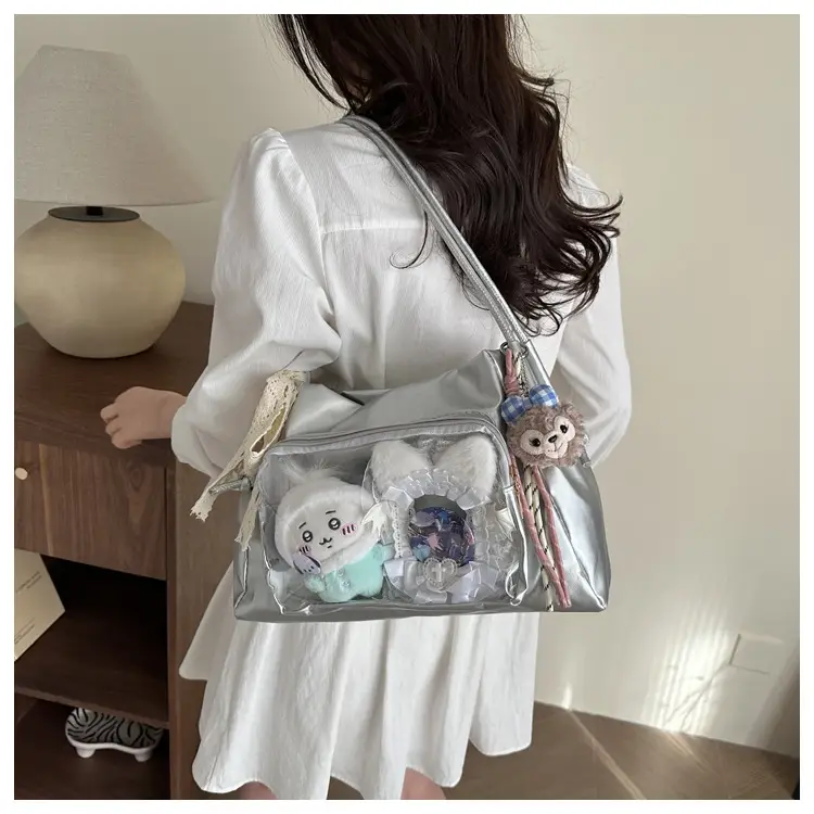 Cute Cartoon Transparent Shoulder Bag for Women — feature 21