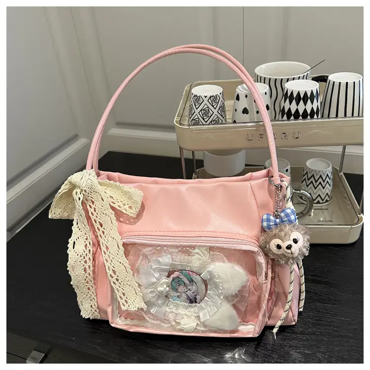 Cute Cartoon Transparent Shoulder Bag for Women — feature 22