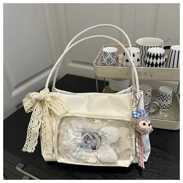 Cute Cartoon Transparent Shoulder Bag for Women — feature 24
