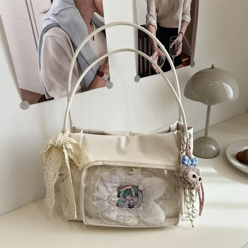 Cute Cartoon Transparent Shoulder Bag for Women - Image 3