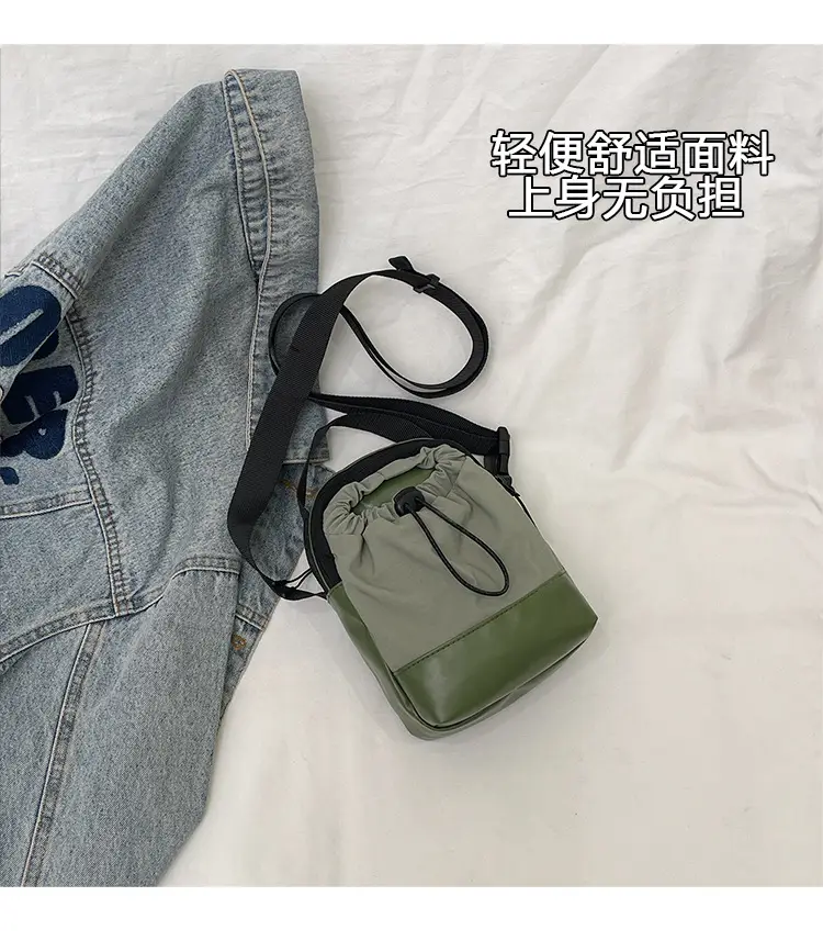 Black Drawstring Crossbody Bag for Men Women 2025 — feature 7