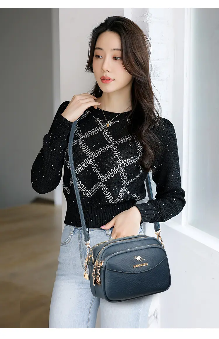 Black Korean Style Shoulder Crossbody Bag for Women — feature 12