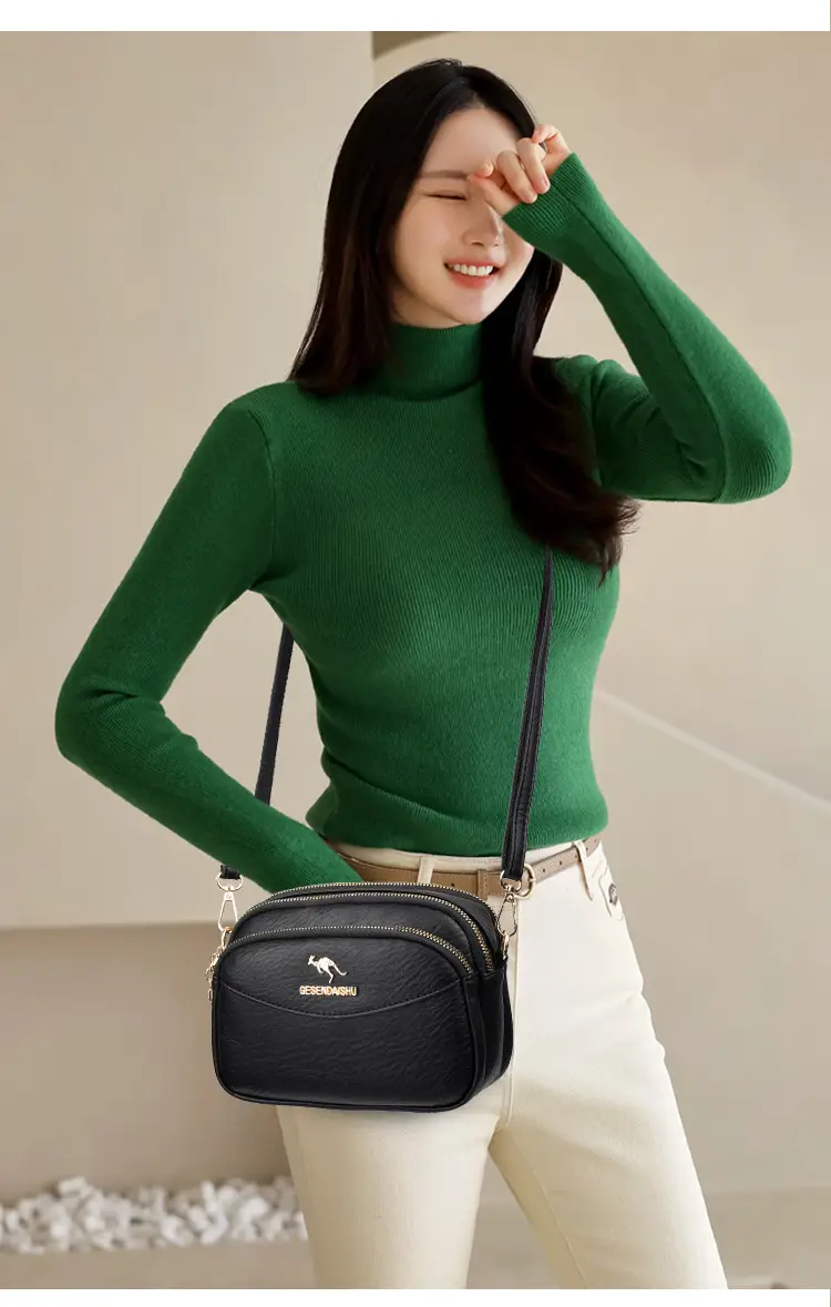 Black Korean Style Shoulder Crossbody Bag for Women — feature 14