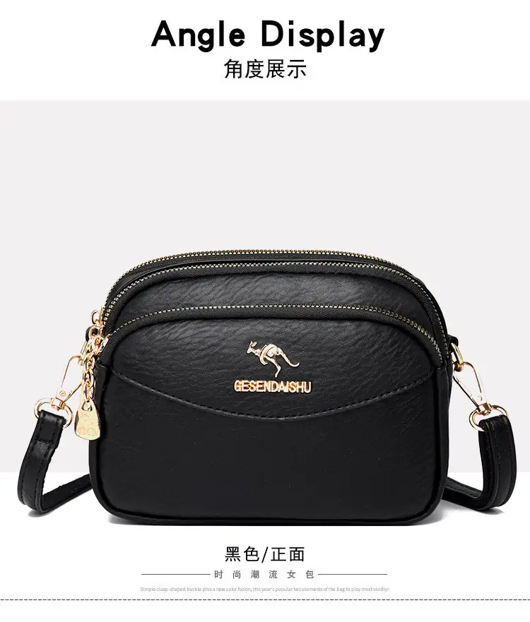 Black Korean Style Shoulder Crossbody Bag for Women — feature 17