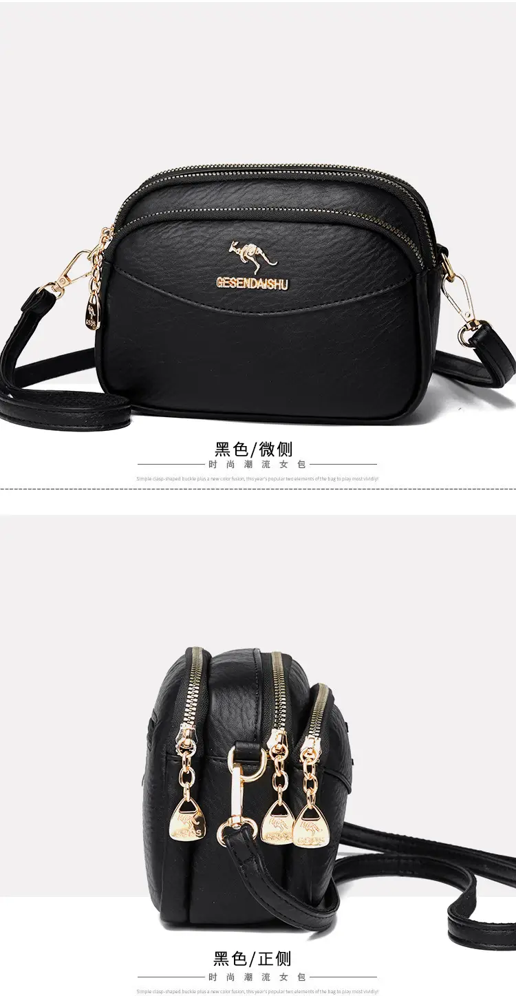 Black Korean Style Shoulder Crossbody Bag for Women — feature 18