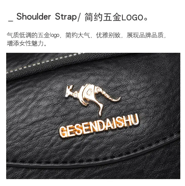 Black Korean Style Shoulder Crossbody Bag for Women — feature 5
