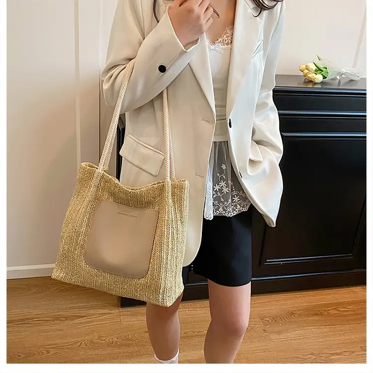 Women Woven Straw Shoulder Bag Large Capacity 2025 — feature 18